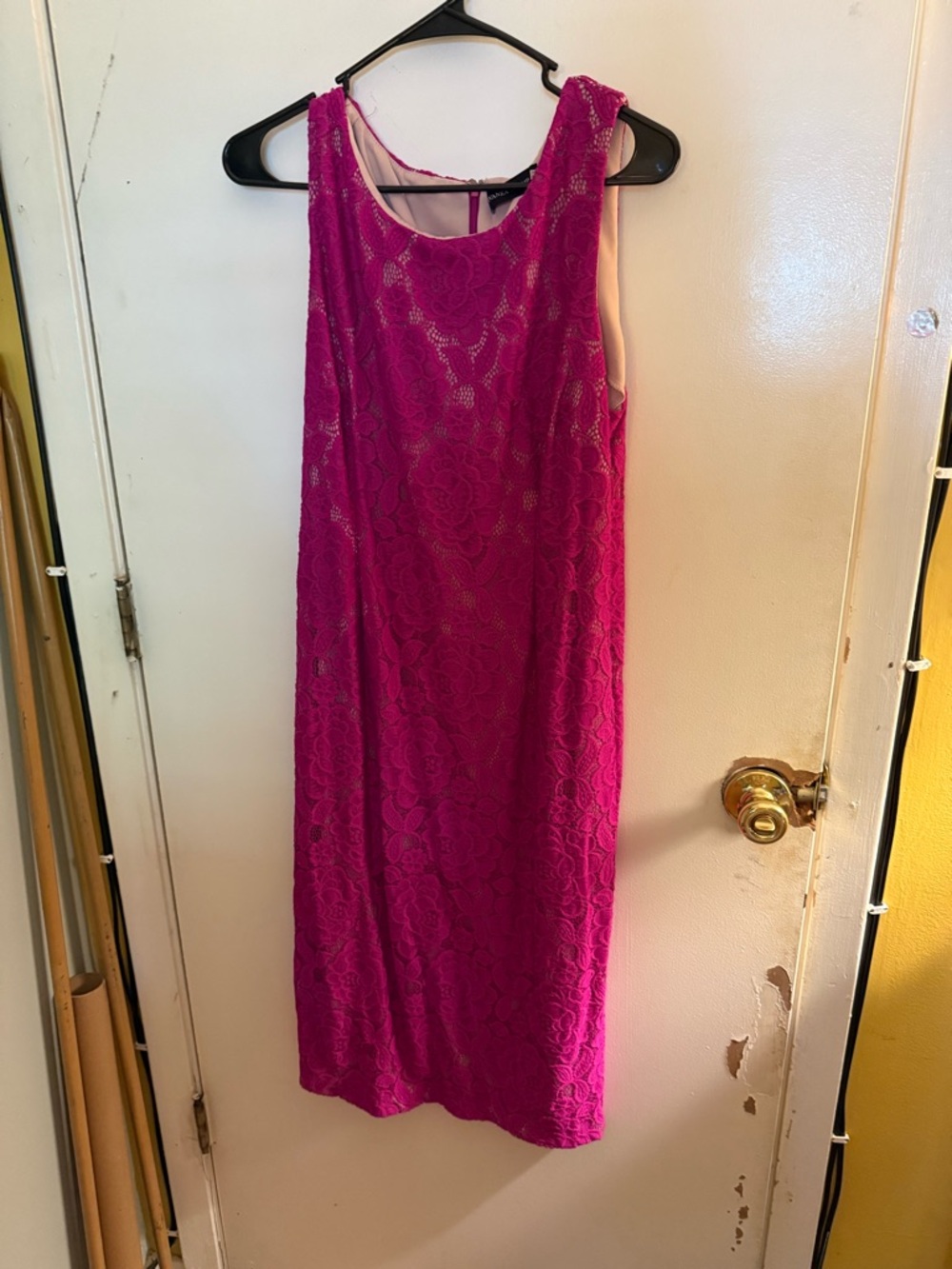 Ivanka Trump Fuchsia Lace Sheath Dress
